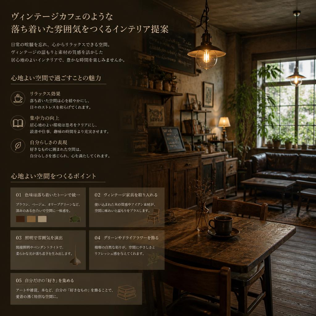こだわりのインテリアとカフェスタイル