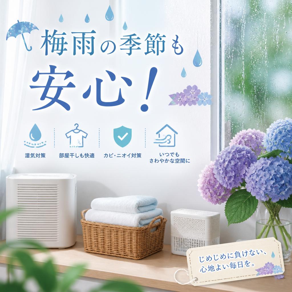 梅雨の季節も安心！