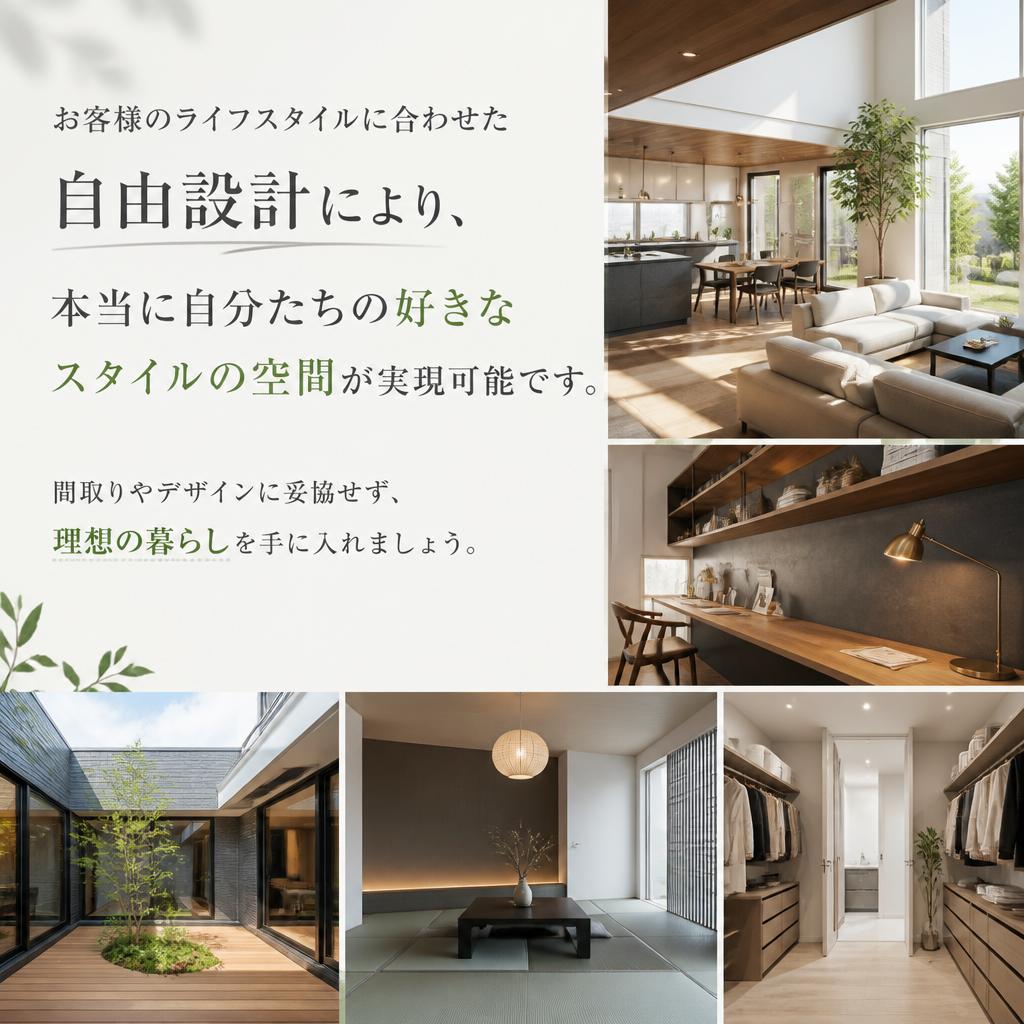 自由設計で叶える理想の空間