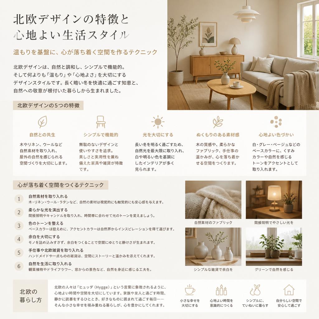 北欧インテリアの温もり