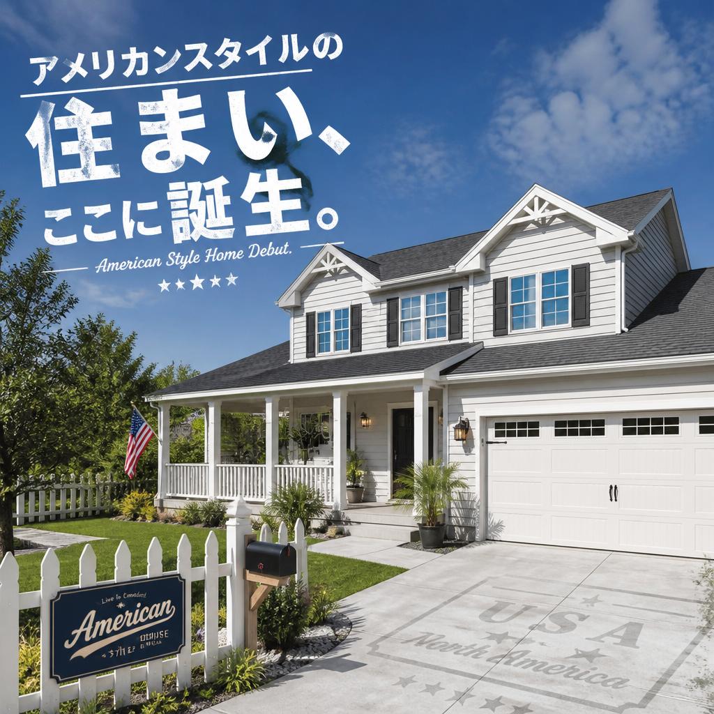 アメリカンスタイルの住まい、ここに誕生。