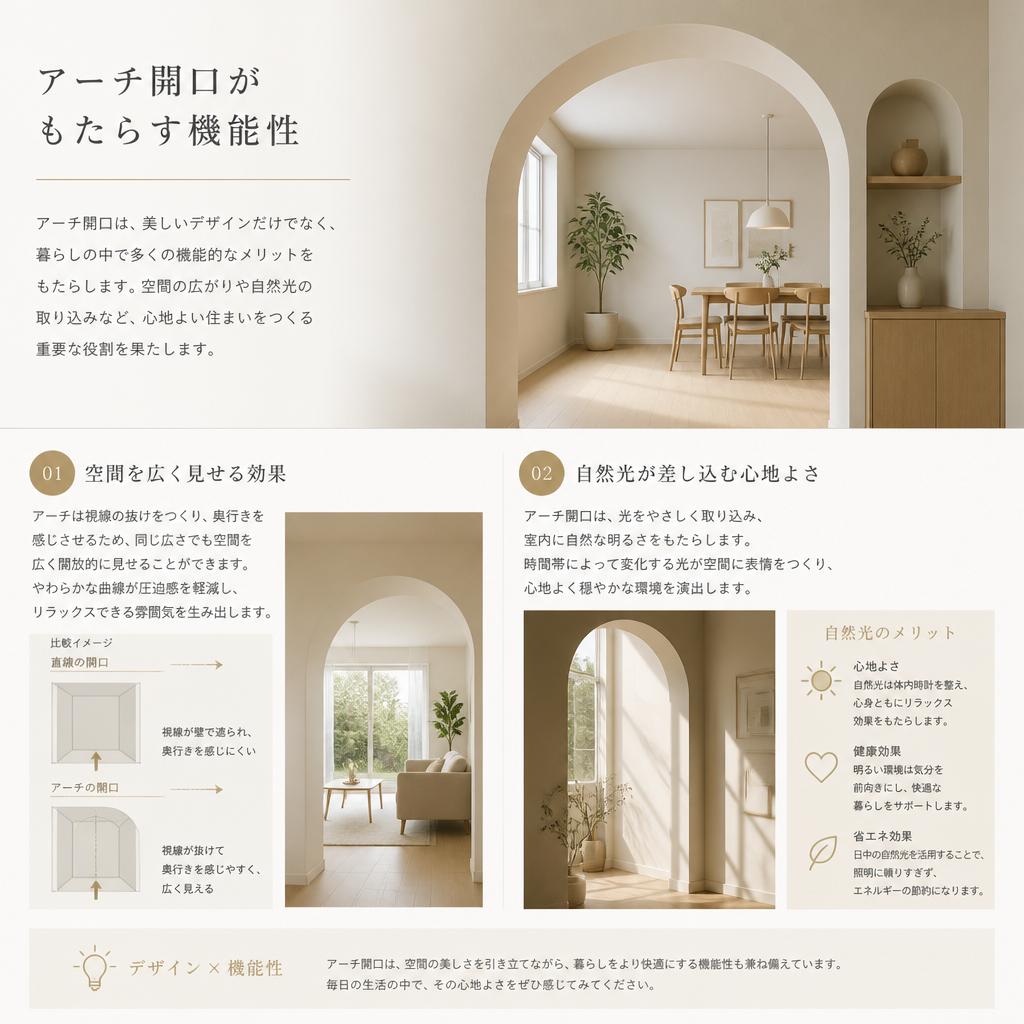 2. アーチ開口の機能性