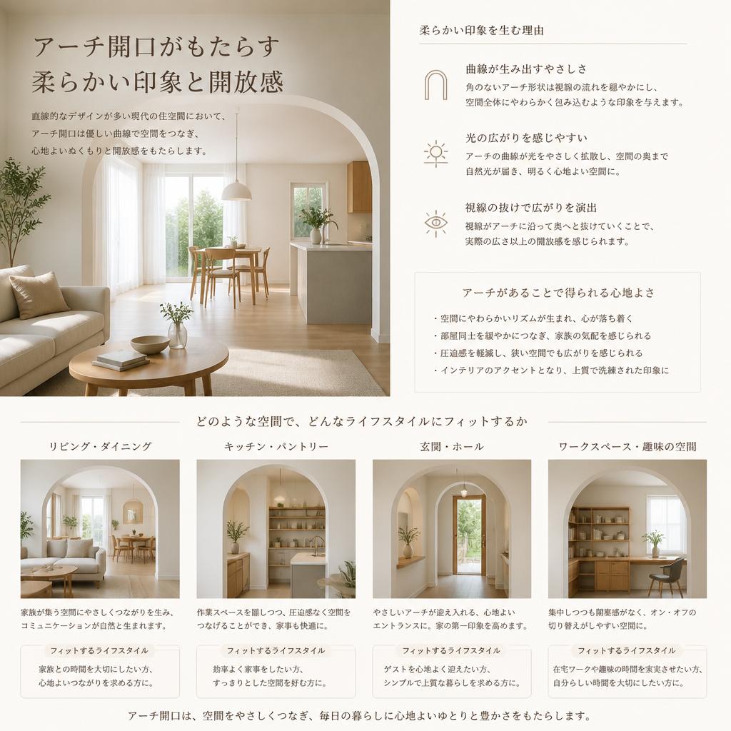 アーチ開口のデザイン