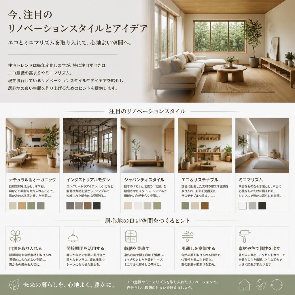 住宅トレンド：今年のリノベーションスタイルはこれだ！