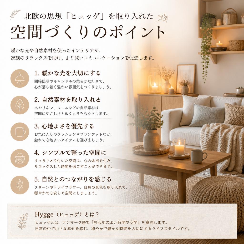 ヒュッゲな暮らしの実現